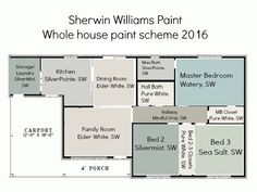 the floor plan for sheryln williams's paint scheme