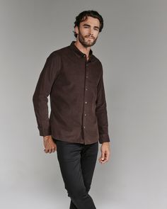 A lightweight button up crafted from a soft corduroy fabric, displaying a luxurious and handsome feel. Features fold over front placket and adjustable cuffs. Details Model is 6'1" and wears a size medium. Care: Machine wash cold on delicate cycle with similar colors. Do not use products containing bleach, oil, or alcohol. Tumble dry on low. Iron on low if needed. Dry clean for best results. Composition: 100% Cotton Corduroy Shirt, Corduroy Fabric, Low Iron, Short Sleeve Button Up, Fold Over, Tumble Dryer, Bleach, Button Up, Dry Clean