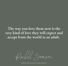 a quote from rachel samson about love