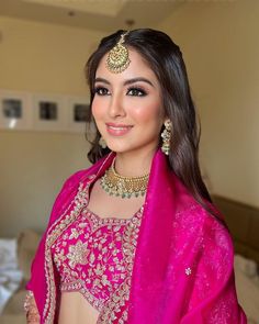 Minimal Makeup Look | Olready Light Makeup For Indian Wedding, Pink Eyeshadow Looks Indian, Bridal Engagement Makeup, Mehendi Bride Makeup, Makeup With Pink Lehenga, Indian Bridal Makeup For Fair Skin, Soft Wedding Makeup Indian, Makeup Look For Lehenga, Reception Bridal Makeup