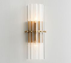 Mallory Crystal Sconce | Pottery Barn Perigold Lighting Bathroom, Crystal Bath, Crystal Wall Sconces, Construction Crafts, Bathroom Sconces, Round Chandelier, Basement Bathroom, Crystal Wall, Light Bright