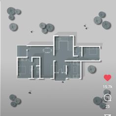 an overhead view of a floor plan for a house