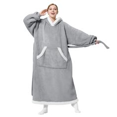 PRICES MAY VARY. 100% Polyester Imported Find the Perfect Fit with Three Available Sizes: Compared with the one-size-fits-all approach, the Bedsure Sherpa Fleece Blanket Hoodie comes in three sizes to fit all body shapes, allowing you to find the perfect cozy fleece wearable blanket hoodie that feels as good as it fits. Waist Belt to Adjust Your Fit: The attached belt on this Bedsure wearable blanket hoodie allows you to adjust the fit to your preference. Lose the belt when you want a more relax Thrifty Clothes, Dorm Room Makeover, Cool Amazon Finds, Home Clothes Women, Found It On Amazon, Blanket Sweatshirt, Sweatshirt Blanket, Winter Must Haves, Blanket Sweater