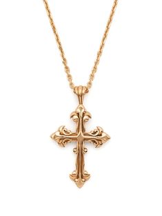 large Avelli cross necklace from EMANUELE BICOCCHI featuring 24kt gold plated, sterling silver, polished finish, cross pendant, delicate chain and spring-ring fastening. Pendant Men Gold, Gold Jewelry Men Aesthetic, Gold Cross Necklace Mens, Golden Cross Necklace, Gold Jewelry Men, Cross Pendant For Men, Large Cross Necklace, Christian Crosses, Vintage Cross Necklace