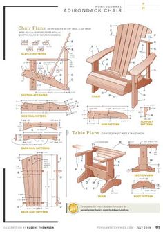 the plans for an adirondack chair