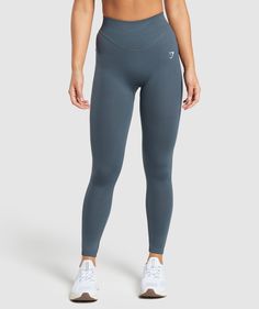 Shop the Sweat Seamless Leggings in titanium blue. With next day delivery and free returns, shop online today at Gymshark. Girl Walk, Gym Fits, Leggings Outfit, It Girl, Seamless Leggings, Feel Confident, Women's Leggings, Colorful Leggings, Pant Jumpsuit