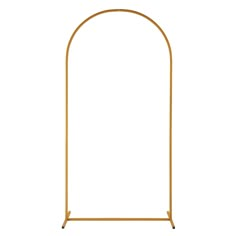 a gold metal arch with a white background