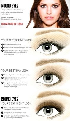 Makeup For Round Eyes, Eye Shape Makeup, Protruding Eyes, Eyeliner Techniques, Best Eyeliner, Round Eyes, Natural Eyes, Eye Makeup Tips, Natural Eye Makeup