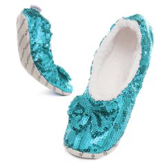 PRICES MAY VARY. NON SLIP SOLE- Each pair of snoozies slipper socks has a non- skid sole so you can feel safe wearing them on wood or tile floors. SNOOZIES BLING BALLERINAS- Snoozies Bling Ballerinas have just the right amount of bling for when you want to shine! The bling bow adds the perfect touch. Lined with a soft Sherpa. VERY COMFORTABLE - Soft, comfy, warm and just simply adorable. Snoozies cozy slippers keep feet warm SIZES- Choose from 4 sizes for best fit! Women's Sizes- Small (5-6), Me Blue Comfy Slippers With Round Toe, Blue Synthetic Slippers With Round Toe, Cute Blue Slip-on Slippers, Cute Blue Non-slip Slippers, Blue Non-slip Fun Slippers, Bling Bows, Cute Slippers, Slippers Cozy, Slipper Socks