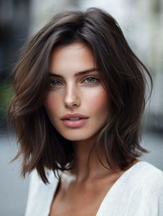 27 Stunning Inverted Bob Haircuts to Try in 2024 Bob Hairstyle Brunette, Expensive Brunette Bob, Short Haircuts Brunette, Shoulder Bob Hairstyles, Low Maintenance Haircut For Fine Hair, Uneven Bob Haircut, Bob Hairstyles Brunette, Bouncy Bob, Brunette Bob Haircut