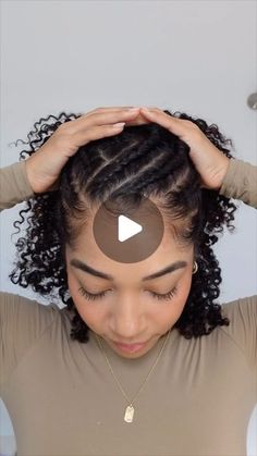 Amina | Natural Hair & Beauty on Instagram: "💌 SAVE for future hairstyles to try & as a reminder that you can learn how to braid if you were never taught how!   This was my first time trying small braids and I was surprised at how much easier they were to do than bigger sections!  Learning the motion of braiding on hair with a little slip helps, so experimenting on damp hair with a lot of product for this style helped my fingers really get it down.   Your muscle memory will shock you, so if you are far from getting it now, keep trying! You will get better 🫶🏽  💌 My ‘Learn to Braid’ highlight is pinned at the top of my page if you need some links or inspo on this Learning How to Braid Journey!  How would you wear this style? 1. Braided & Down 2. Braided & Bun 3. Half Curly & Down 4. Half Hairstyles To Do After Taking Out Braids, Top Braided Hairstyles Half Up, Braids For Surgery, How To Do Normal Braids On Yourself, How To Add Curly Hair In Braids, No Added Hair Braids, Small Braids On Natural Hair, How To Do Small Braids On Top Of Head, Front Braids With Hair Down