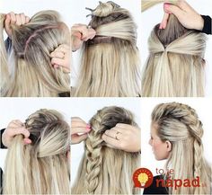 Vlechten Easy And Beautiful Hairstyles, Top Braid, Grunge Hair, Burning Man, Cute Hair, Up Hairstyles