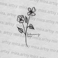 a drawing of flowers on top of a piece of paper with words written below it