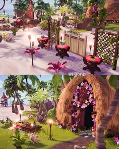 Beach bar, bar tiki de playa, arena decoración inspo Disney, Moana Disney Dreamlight, Dreamlight Valley Tiki Bar, Disney Dreamlight Valley Moana Ideas, Stitch Dreamlight Valley, Dream Light Valley Moana House, Moana’s House Dreamlight Valley, Woody Dreamlight Valley, Disney Dreamlight Valley Well Ideas, Disney Dreamlight Valley Stitch