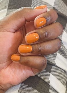 Dark Orange Nails, Dark Skin Nail Polish, Nails For Dark Skin, Nail Makeover, Nail Color Designs, Cute Nail Polish, Orange Nail Polish, Toe Polish