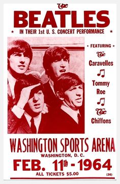 the beatles concert poster for washington sports arena