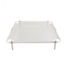 a white tray with two handles on it