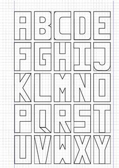 the letters and numbers that are drawn on graph paper, each with different font styles