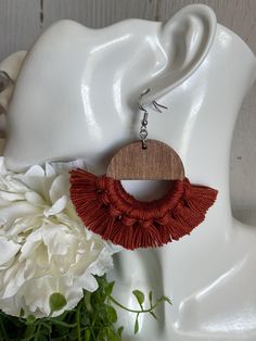 Express your style with these statement earrings.  Custom orders welcome.   Need larger quantities?  Dm me... Bohemian Orange Hoop Earrings For Summer, Brown Bohemian Round Earrings, Bohemian Brown Round Earrings, Handmade Brown Hoop Earrings For Summer, Handmade Brown Dangle Hoop Earrings, Handmade Brown Hoop Earrings For Festival, Handmade Brown Bohemian Hoop Earrings, Brown Bohemian Dangle Hoop Earrings, Bohemian Brown Hoop Earrings Gift