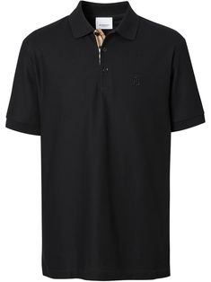 Burberry Polo Shirt, Burberry Monogram, Burberry Outfit, Black Polo Shirt, Black Polo, Burberry Men, Pique Polo Shirt, Cotton Polo Shirt, Camisa Polo