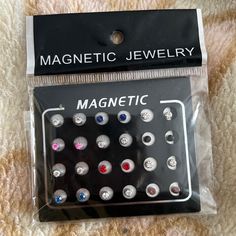 24 Piece Crystal Strong, Magnetic Earrings Nose, Lip , Non Piercing Earrings, Unisex Magnetic Nose Piercing, Magnetic Beads Jewelry, Magnetic Earrings For Women, Magnetic Earrings Studs, Magnetic Piercings, Magnet Heart Necklace, Magnetic Earrings Fir Women, Magnetic Nose Ring, Heart Stone Necklace