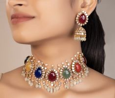 Grand Wedding, Indian Bridal Jewelry Sets, Gold Fashion Necklace, Bridal Jewellery Indian, Moissanite Jewelry, Latest Jewellery, Bridal Jewellery, Bridal Fashion