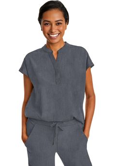 PRICES MAY VARY. RELAXED FIT - Enjoy a relaxed fit with the Journey scrub top for women, providing comfort and ease of movement for everyday wear. CONVENIENT CLOSURE - Featuring a snap closure at the neckline, this top offers easy on-and-off functionality, perfect for busy days. FUNCTIONAL POCKETS - Our women's top With two welt pockets, this ladies top provides ample storage space for your essentials, ensuring you have everything you need within reach Makes it a perfect uniform piece. STYLISH D Healing Hands Scrubs, Womens Scrub Tops, Women Nurse, Safety Clothing, Healing Hands, Fashion Mask, Ladies Top, Cap Sleeve Top, Womens Scrubs