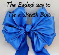 a blue bow with the words, the earliest way to be a great bow