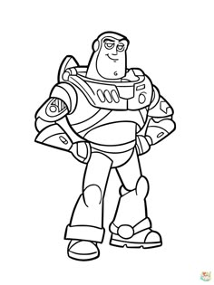 buzz lightyear from toy story coloring pages to print and color for kids, with the character