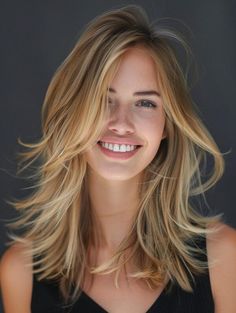 Explore Layered Haircuts for All Hair Lengths - Styles for Women Global Hair, Straight Across Bangs, Prom Hairstyles For Long Hair, Long Layered Haircuts, Mid Length Hair, Haircuts With Bangs, Medium Length Hair Cuts, Face Hair, Short Curly Hair