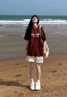 Boyish Cute Outfits, Summer Skate Outfits, Tomboy Style Summer Outfits, Beach Wear Outfits Casual, Tomboy Summer Fashion, Summer Fits Korean Style, Tomboy Outfit Summer, Korean Outfits Tomboy, Korean Summer Casual Outfits