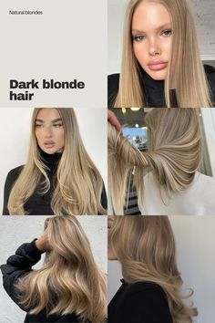 #DarkBlonde #LongHair #BlondeSelfies #HairColorInspiration #HairColorFor2024 7 Blonde Hair Level, Fall 24 Hair Trends, Hair Colors For Neutral Skin Tones, Cool Dark Blonde Hair, Natural Looking Blonde Hair, Cool Dark Blonde, Dark Natural Blonde, Natural Blonde Hair Color, Light Ash Blonde Hair Color