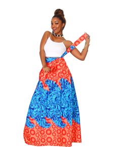 "Colorful 100% African Ankara blue and peach wrap maxi skirt with a great length and gathers all around. 100% cotton. This beautiful skirt has a length of 46 inches and can be wrapped as you want. The ends can be tied into a bow or knot. Wrap skirt can be worn on your natural waist (under your bust), as a dress or whatever you deem okay by you. Available in the sizes below. Use your precise waist in inches against these measurements so you order correctly. Let us know if you have a special reque African Wrap Skirt, Ankara Wrap Skirt, Maxi Skirt Summer, Skirt African Print, African Attire Dresses, African Print Maxi Skirt, African Skirts, Ankara Skirt, Skirt Wrap