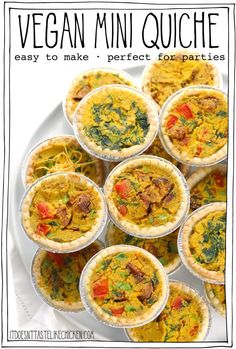 vegan mini quiches are easy to make, perfect for parties or any special occasion