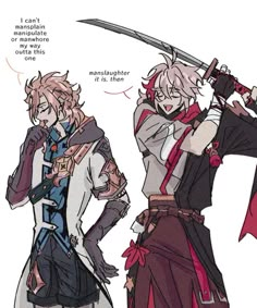 an image of two people with swords in their hands