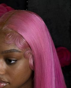 Hot Pink Wig Black Women, Buss Down Wig, Quick Weave Hairstyles, Hair Techniques, Frontal Hairstyles, Hot Hair Styles