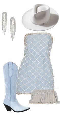 Diamonds And Demin Outfits, Denim And Diamonds Country Outfit, Country Bday Outfit, Denim On Denim Party Outfit, Birthday Country Outfit, Bride Country Outfit, Country Glam Dress, Denim Diamonds Theme Outfit Bachelorette Party, Country Concert Outfit Sparkle