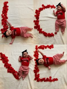 rose pedals valentines day photoshoot with baby girl Valentines Photoshoot For Kids, Valentines Diy Baby Photoshoot, Valentines Infant Photoshoot, Valentines Newborn Crafts, Valentine Photo Shoot Toddler, Valentines Day Baby Photoshoot At Home, Vday Baby Photoshoot, Toddler Valentines Day Photoshoot