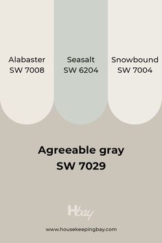 three different shades of gray and white in the same color scheme, with text below