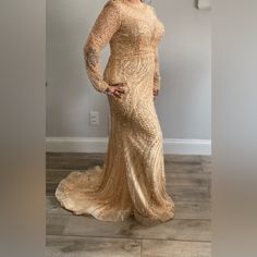 Beautiful Gown Worn Once Gold Dress, Beautiful Gowns, Colorful Dresses, Size 12, Prom Dresses, Prom, Womens Dresses, Dresses, Gold