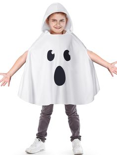 PRICES MAY VARY. Halloween Ghost Costume: you will get 1 pack ghost outfits costume, adorable and classic costume in the ghost pattern; You can wear ghost cloak in Halloween party, plays, making your sons and daughters stand out Quality Material: the ghost costume is made of polyester, soft and comfortable wearing, easy to put on and take off, convenient to clean and store, allowing you the flexibility while maintaining style and comfort; For the better look, iron the back of costume with low te Rainbow Ghost Costume, Home Made Costumes For Kids, Ghost Costume For Kids, Boy Ghost Costume, Kids Ghost Costume, Toddler Ghost Costume, Snowflake Costume, Costume For Kids Boys, Ghost Costume Kids