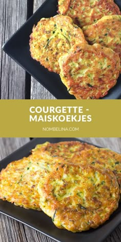 two plates with food on them and the words courgette - makskokes