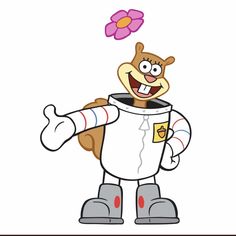 an image of a cartoon character holding a flower