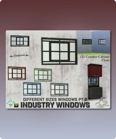 Sims 4 Build / Walls / Floor CC: Industry Windows Full Counter Cabinet Close 1  215 1 Sims 4 Counters And Cabinets, Counter Cabinet, Hall House, Sims 4 Cc Download, Retro Gym, Tools And Toys, Exposed Brick Walls, Wall Trim