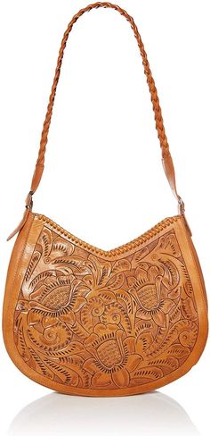 Meet the Sonoma, a stunning and roomy tooled leather cross body with beautiful braided strap.  Exquisite craftsmanship and detailing.  The design of each bag is hand drawn and hand tooled into the leather over ten steps.  Large Hobo shaped crossbody, but not slouchy.  Part of the Mauzari signature line which is our highest quality production.  Thick leather, high quality hardware and construction means the bag will last for years. Color Guide:  In this listing the brown option refers to our "Hon Tooled Leather Cross, Vintage Leather Handbag, Tooled Leather Bag, Tooled Leather Purse, Large Leather Tote Bag, Cross Body Bags, Large Leather Tote, Brown Shoulder Bag, Brown Leather Bag