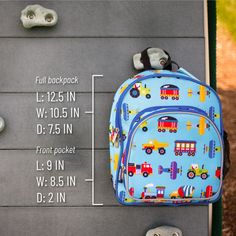 Your little one will be the talk of the playground with Wildkin's 12-Inch Backpack! The front zippered compartment is insulated, easy-to-clean, and food-safe – perfect for storing lunches and snacks. Its just-right size is great for packing diapers, wipes, a change of clothes, and more. As always, all of Wildkin’s 12 Inch Backpacks feature vibrant, playful patterns, so your child will love this fun new addition to their school and travel gear. Each 12 Inch Backpack was designed to coordinate wit Backpacking Training, Kids Nap Mats, Toddler Nap Mat, Preschool Backpack, Roll Up Design, Kindergarten Backpack, Kids Training, Toddler Backpack, Kids' Bag