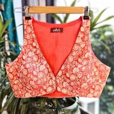 Blouses – bbaawri Banaras Brocade Blouse Designs, Brocade Sleeveless Blouse, Diwali Semi-stitched Brocade Blouse, Banaras Blouse, Semi-stitched Brocade Blouse, Plunging Neckline Blouse, Red Silk Blouse, Chanderi Silk Suits, Choli Blouse