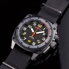 MTM Special Ops Falcon Watch | Black Steel/Black Nylon Best Military Watch, Military Style Watches, Victorinox Watches, The Falcon, Black Hawk, Special Ops