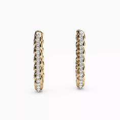 "Where did you get those gorgeous earrings?"Get used to it. You'll be hearing it a lot. Gorgeous Earrings, Pave Diamonds, Wheat, Gold Diamond, Hoop Earrings, Yellow Gold, Yellow, Gold