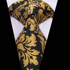 FEATURES Beautiful Eye-Catching Design High-Density Durable Fabric Perfect for Daily Dress, Business, Office, Meeting, Birthday, Wedding, Engagement, Ball Party and More Occasion. Comes in protective and simple packing, easy to wrap and ready to gift WHAT YOU GET Matching Necktie Matching Cufflinks Matching Pocket Square SPECIFICATIONS Material: 100% Jacquard Woven Silk Density of 1200 stitches Designer: Italian Necktie Size: 59.06''(150cm) in length and 3.35''(8.5cm) in width Handkerchief Size: Chosen Shirt, Pocket Square Size, Suit Tuxedo, Tuxedo Vest, Necktie Set, Gold Tie, Mens Silk Ties, Ties For Men, Yellow Silk